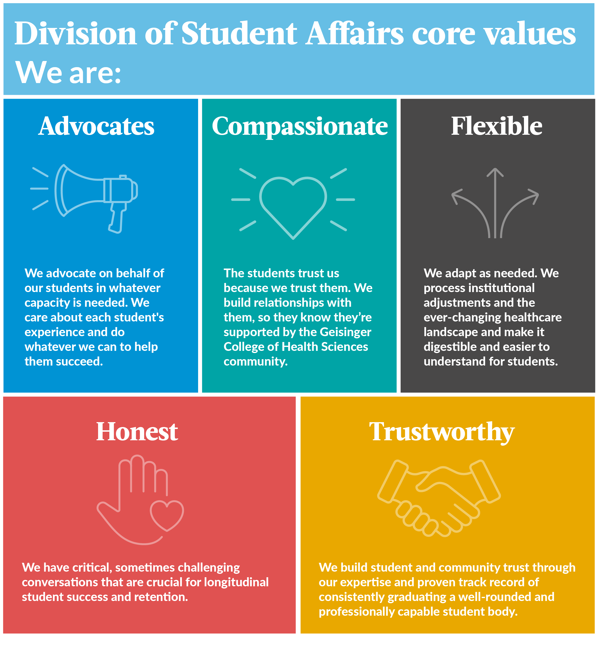 Division of Student Affairs core values