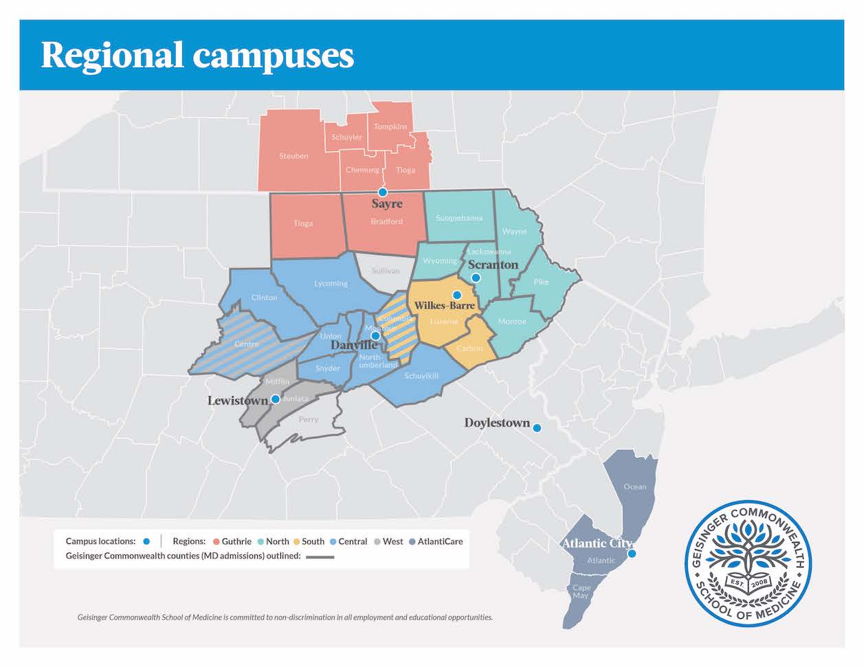 regional campus map gcsom