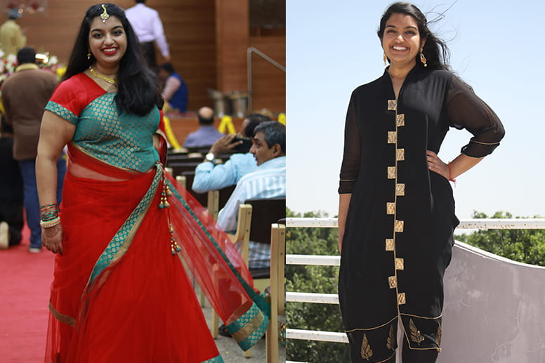 Shradha Chhubria's before and after photo