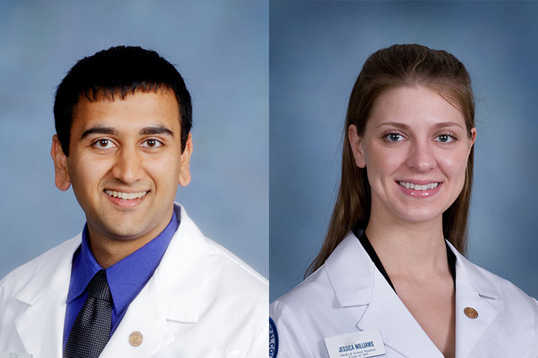 Shrut Patel, MD, Class of 2016, and Jessica Williams, MD, Class of 2017