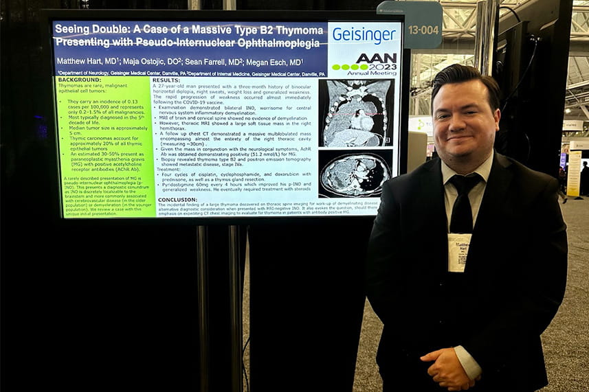 Neurology resident at conference